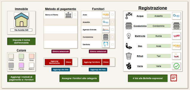Bollette espresse! - Configurazione Bollette espresse! - Configurazione