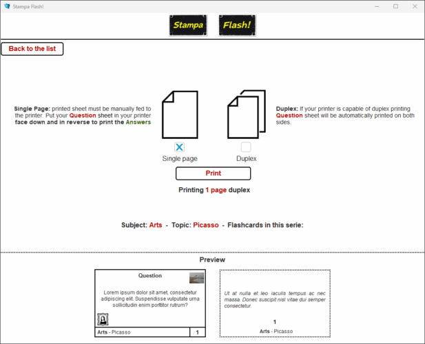 Stampa Flash! - Print a serie Stampa Flash! - Print a serie